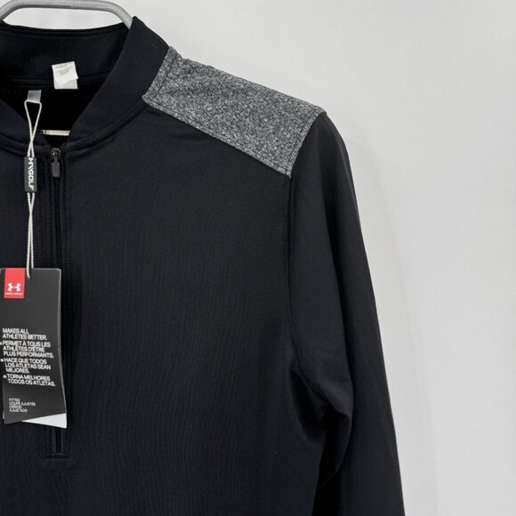 Under Armour Golf Women's Valor 1/2-Zip Pullover Long Sleeve size M Black/Gray - Picture 4 of 10
